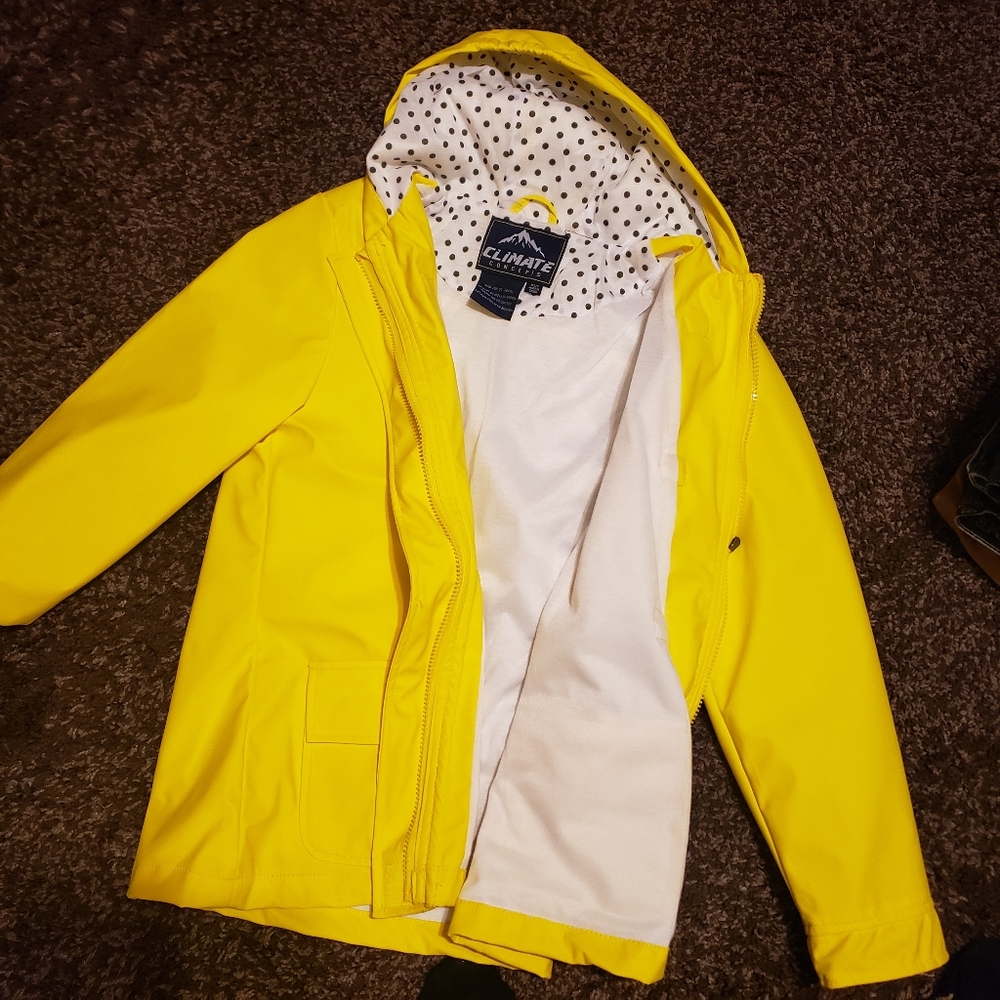 Girls yellow raincoat
